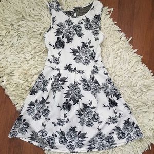 Black and White Floral Dress
